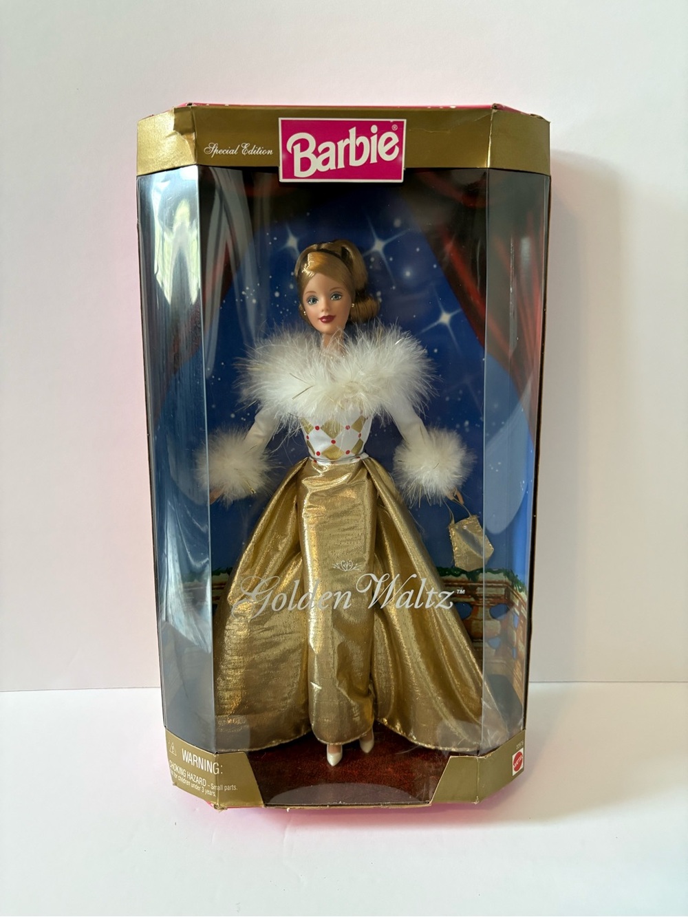 1998 Barbie Special Edition Golden Ball Gown Doll - Gold and White